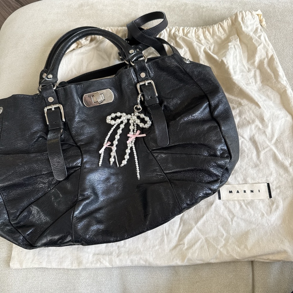 Marni Black Leather Women's Bag